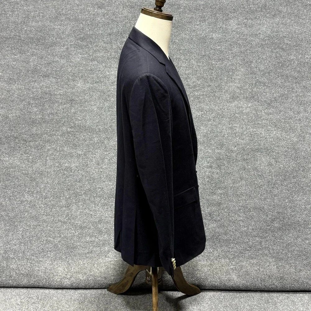 Polo Ralph Lauren Blazer Mens 42L Blue Wool Made In Italy Sport Coat Classic